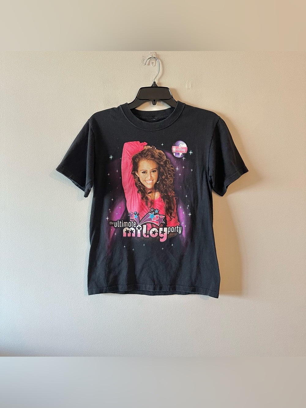 Vintage Y2K Mileyworld Miley Cyrus Wonderworld Tour Tee XS/S Hannah Montana